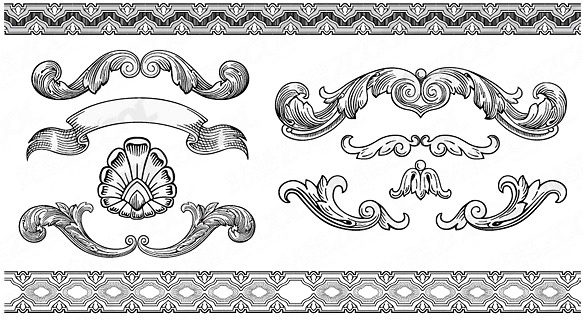 583x320 Vintage Ornaments With Frames Vector Free Vector In Encapsulated