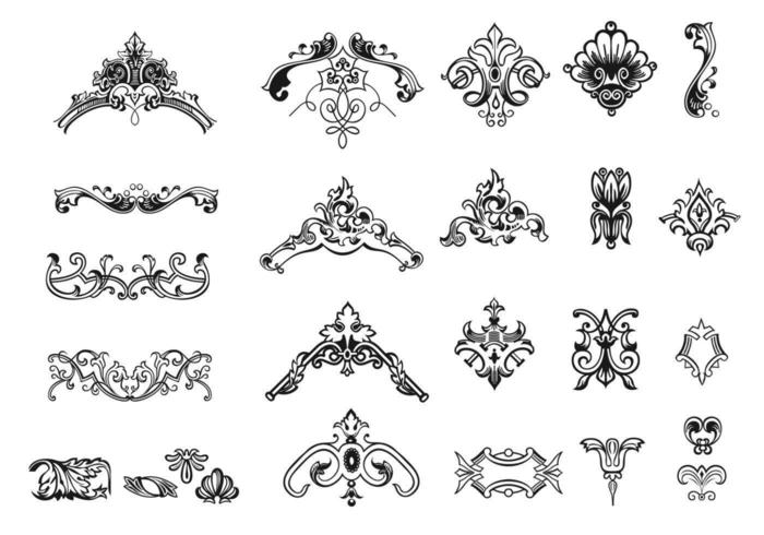 700x490 Hand Drawn Vintage Ornament Vector Pack