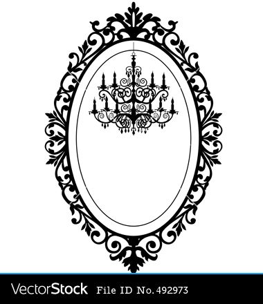 380x440 Vintage Oval Frames Vector
