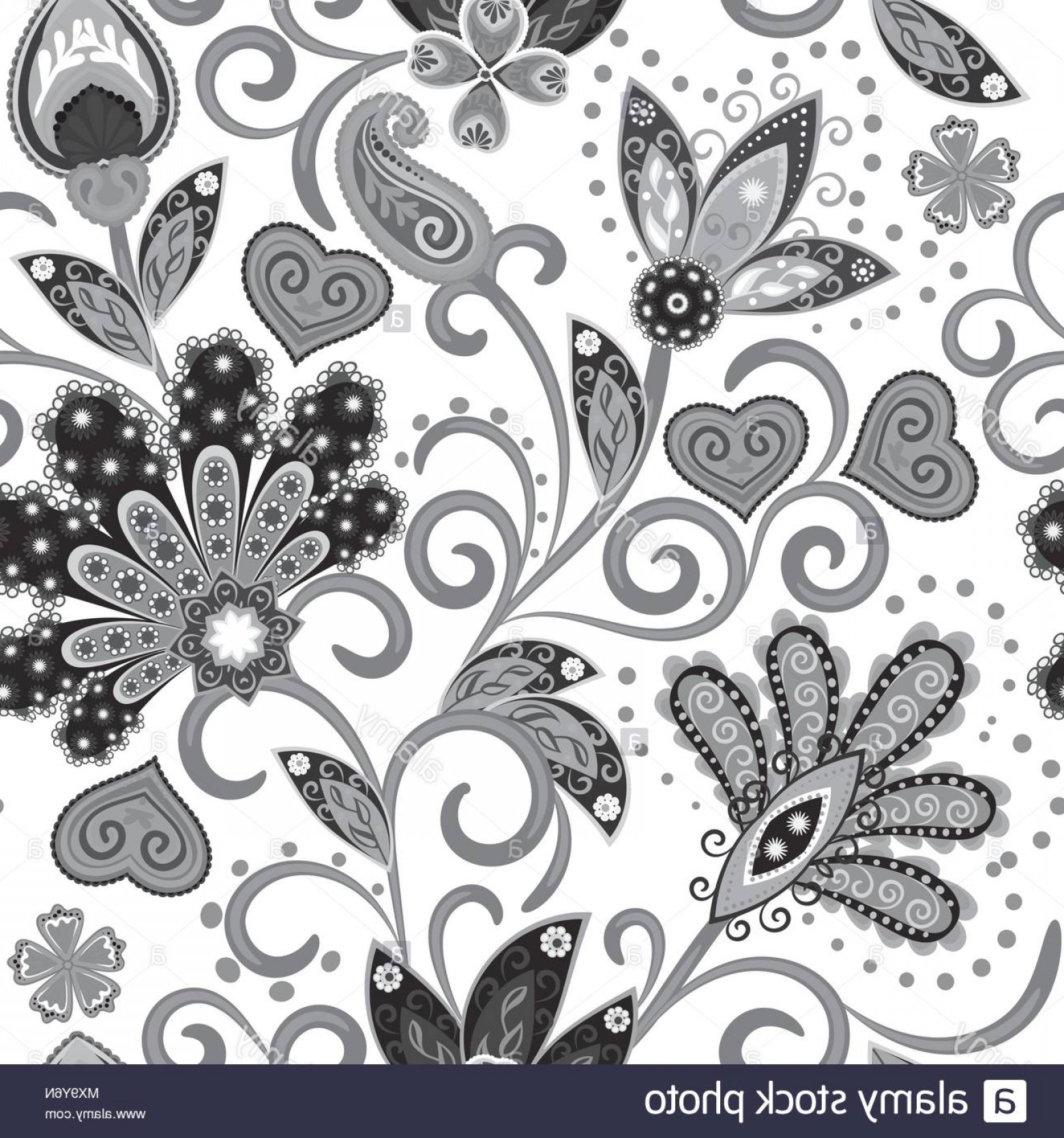 1560x1668 Vintage Pattern In Indian Batik Style Floral Hand Draw Vector