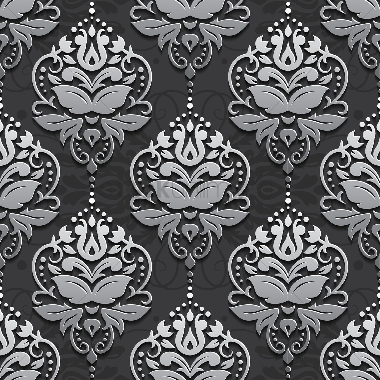 1300x1300 Vintage Pattern Background Vector Image