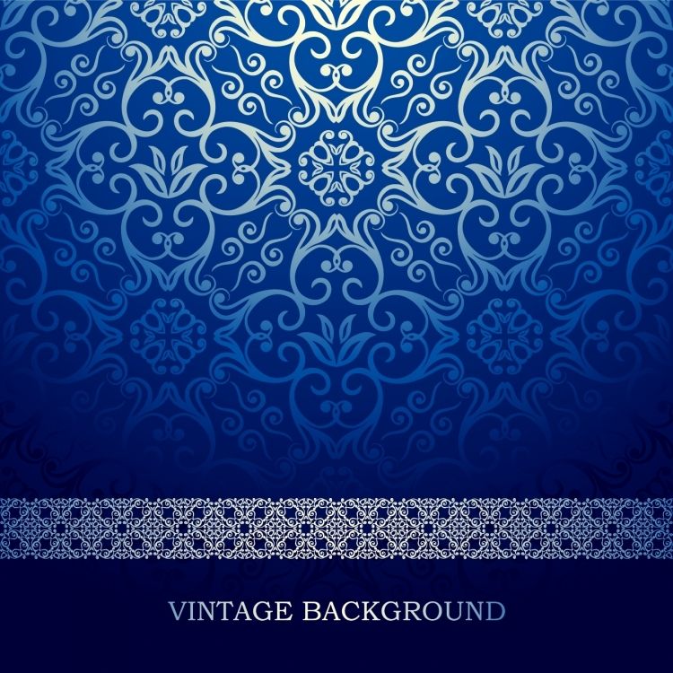 750x750 Background Background Blue European Pattern Vector Background