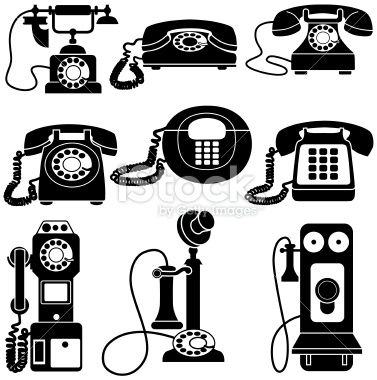 377x380 Vector Illustrations Of Vintage Telephones Salvaging Csc
