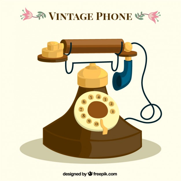 626x626 Vintage Phone Vector Premium Download