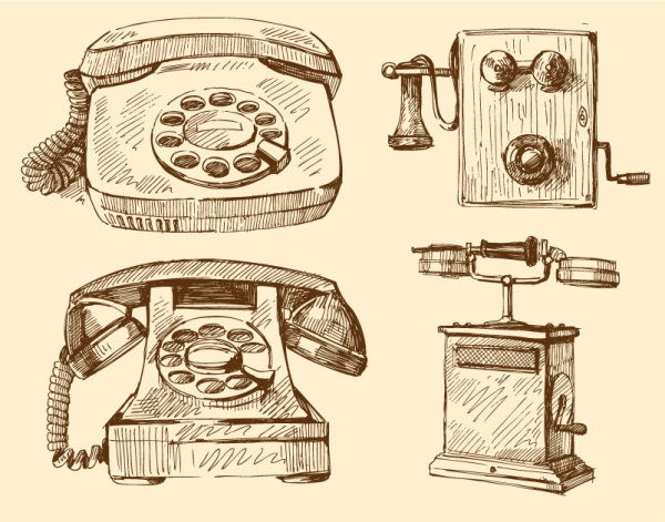 600x471 Free Vector Vintage Telephone Free Download