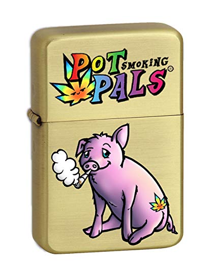 425x529 Pot Smoking Pals Pig Vector Kgm Thunderbird Vintage