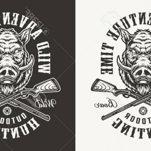 300x300 Silhouette Of A Wild Boar A Wild Pig Vector Handandbeak