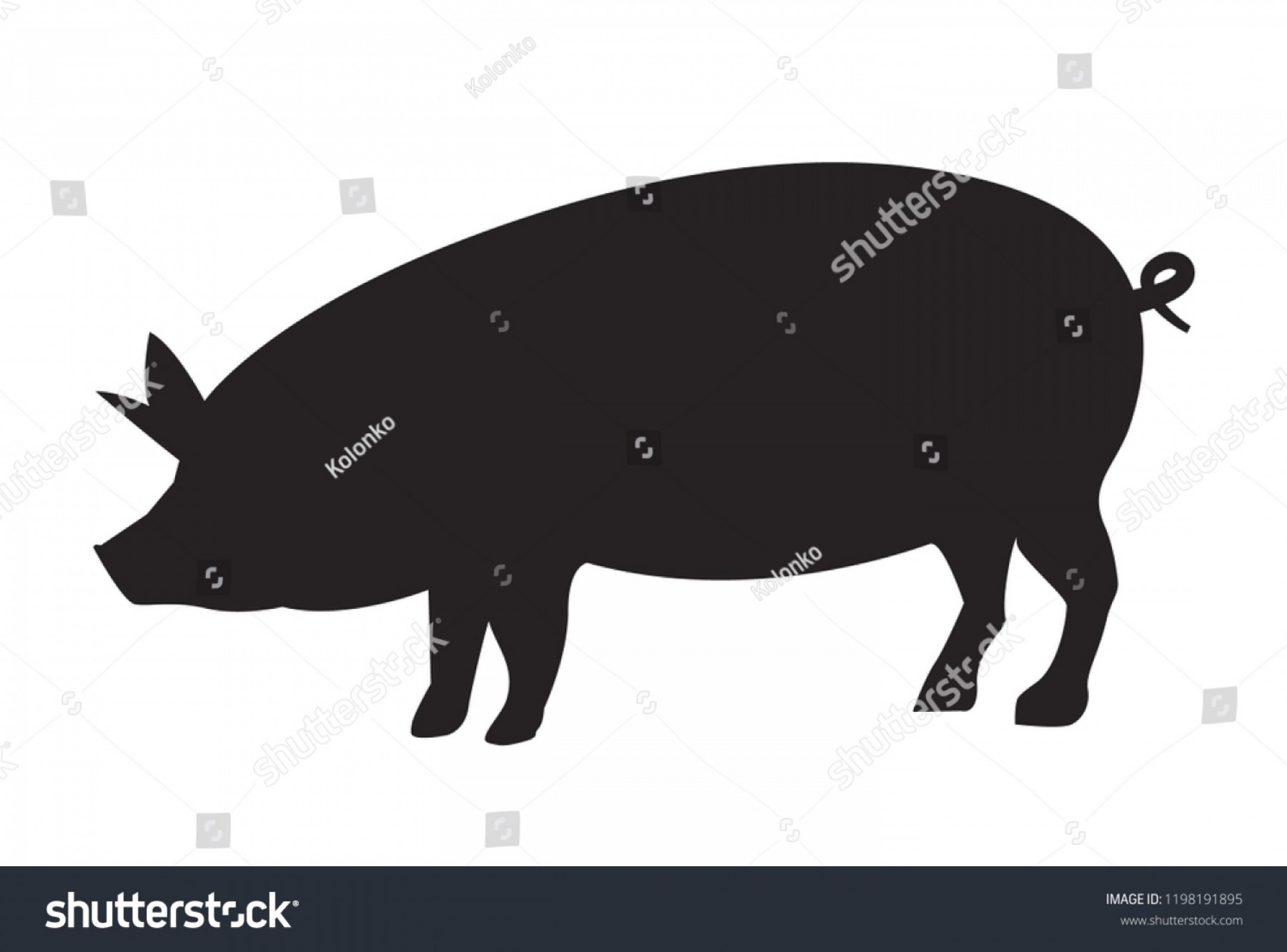 2160x1598 Vector Pig Silhouette Side Retro Vintage Hoodamathrun