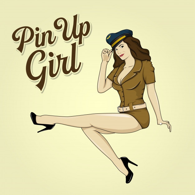 Vintage Pin Up Girl Vector at Vectorified.com | Collection of Vintage