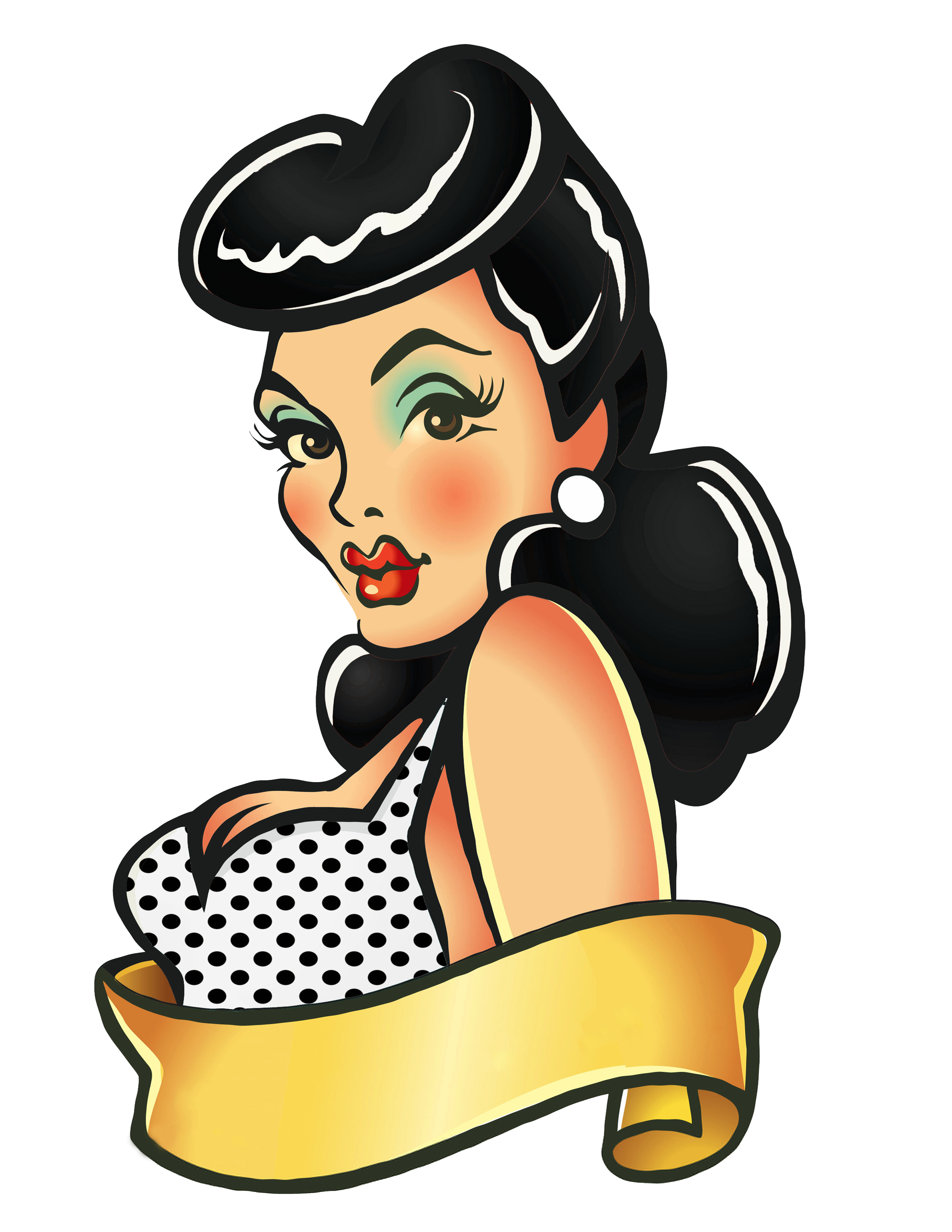 Vintage Pin Up Girl Vector At Collection Of Vintage Pin Up Girl Vector Free 
