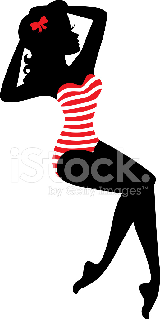 515x1024 Vintage Pin Up Girl Stock Vector