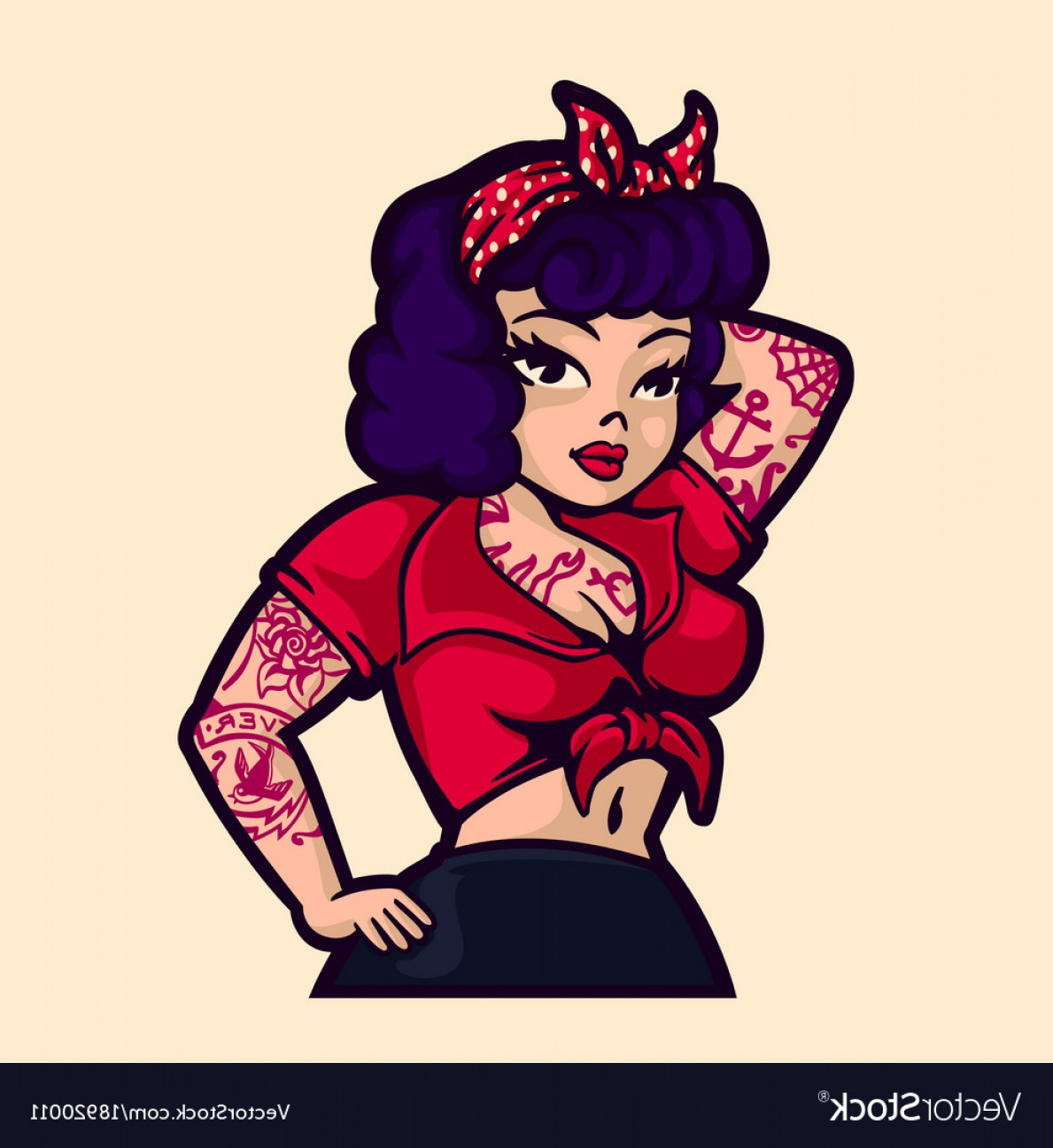 Vintage Pin Up Girl Vector at Vectorified.com | Collection of Vintage ...