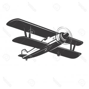 300x300 Stock Illustration Plane Vector Icon Logo Black Symbol Flying