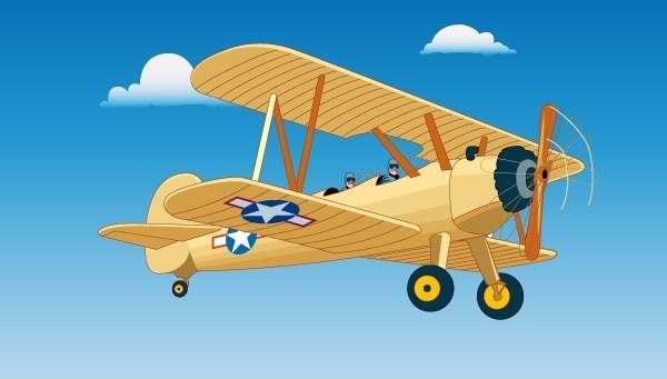 600x341 Vintage Plane Free Vector Download