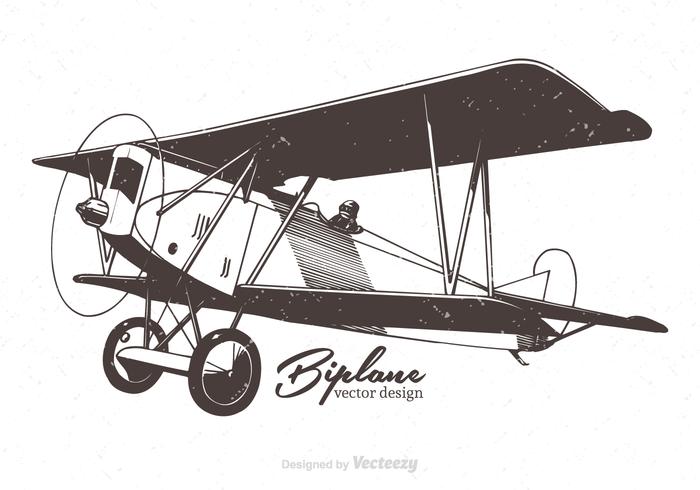 700x490 Free Biplane Vector Illustration