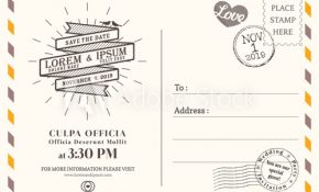 Vintage Postcard Vector