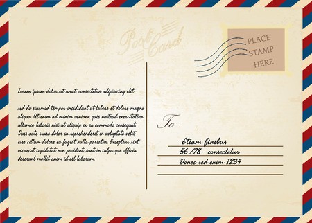 450x322 Vintage Postcard, Vector Illustration Design Royalty Free