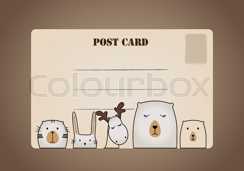 800x560 Vintage Postcard Designs Vector Stock Vector Colourbox
