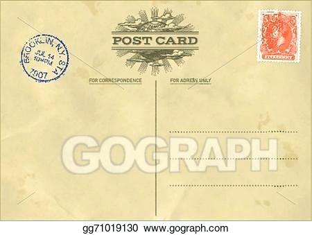 450x339 Clip Art Vector Vintage Postcard Template Stock Old Fashioned