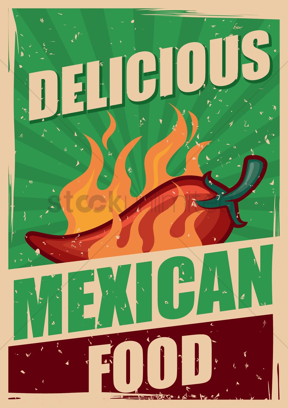 Free Delicious Mexican Food Poster Vector Image 919x1300 Free Delicious Mexican Food Poster Vector Image