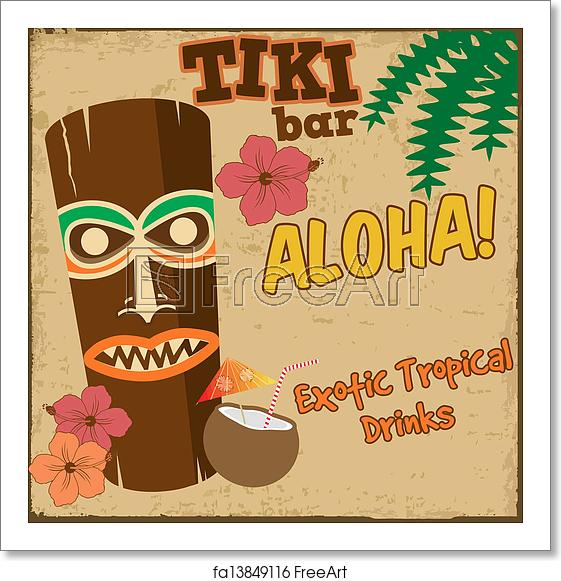 Free Art Print Of Tiki Bar Vintage Poster Tiki Bar Vintage Grunge 561x581 Free Art Print Of Tiki Bar Vintage Poster Tiki Bar Vintage Grunge