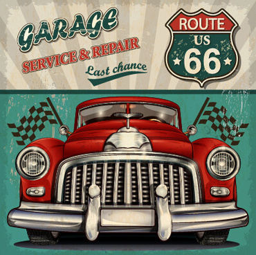 Vintage Car Poster Vector Free Vector Download 370x368 Vintage Car Poster Vector Free Vector Download