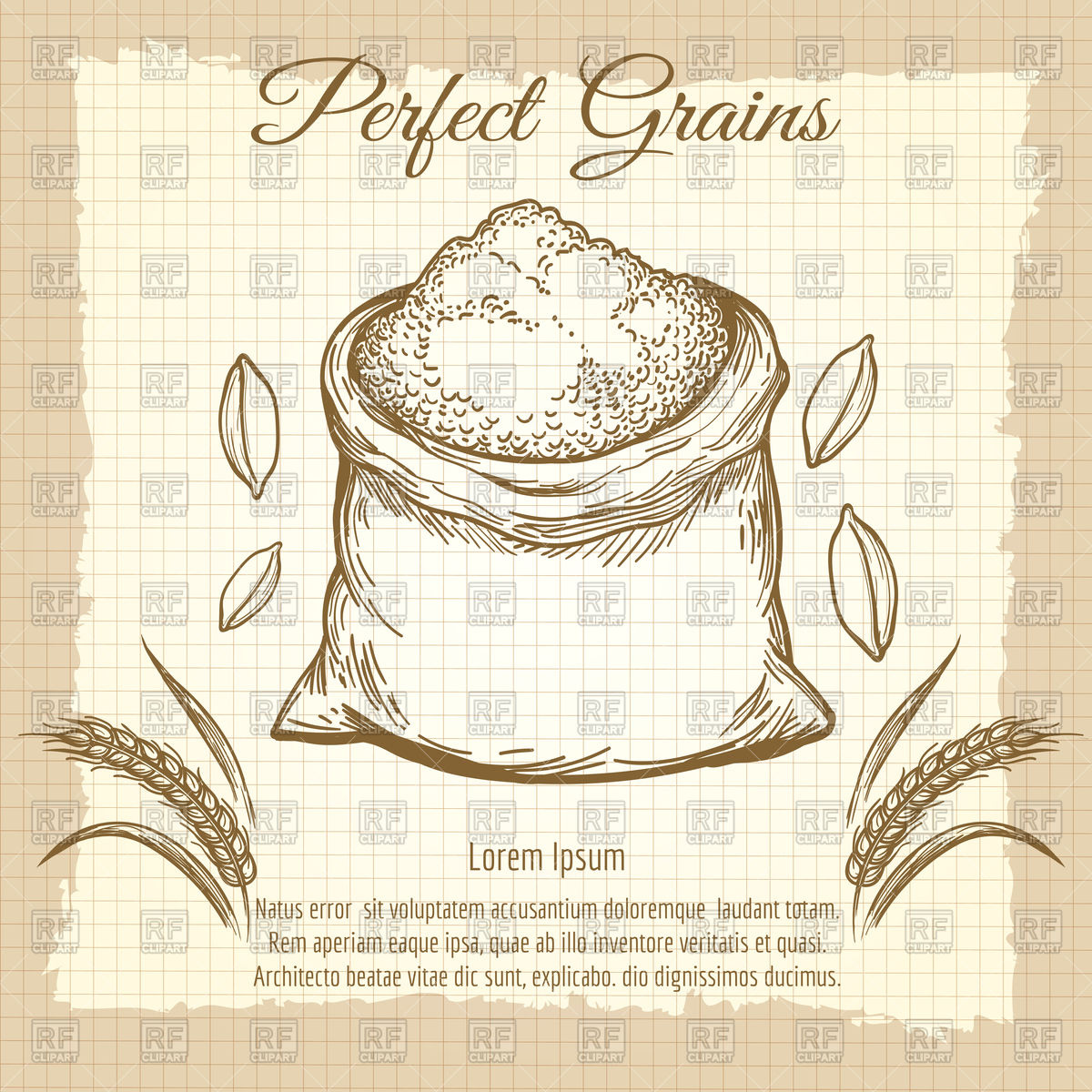 Whole Bag Of Wheat Flour Vintage Poster Vector Image Of Food 1200x1200 Whole Bag Of Wheat Flour Vintage Poster Vector Image Of Food