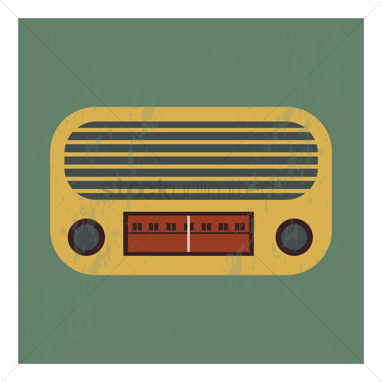 1300x1300 Vintage Radio Vector Image
