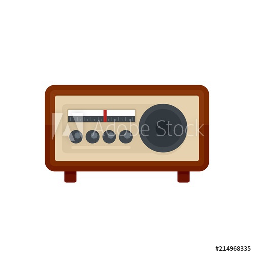 500x500 Vintage Radio Icon Flat Illustration Of Vintage Radio Vector Icon