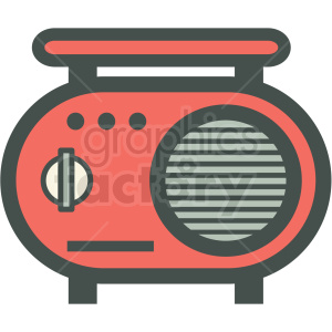 300x300 Vintage Radio Vector Icon Image Clipart Royalty Free Gif