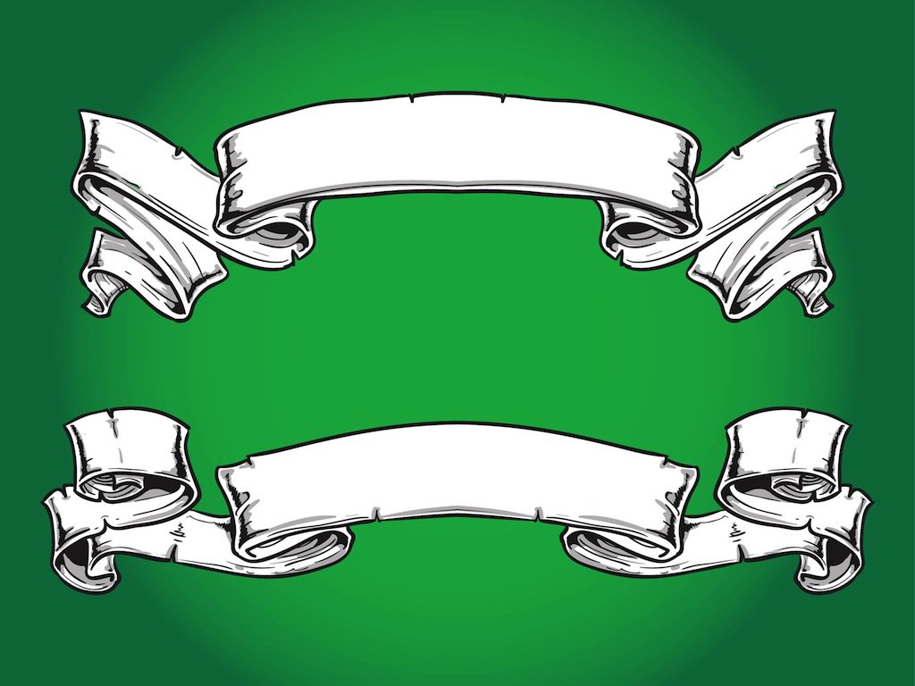 1024x768 Retro Ribbons Vector Art Graphics