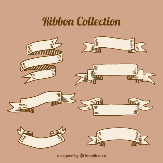 626x626 Selection Of Seven Vintage Ribbons Vector Free Download
