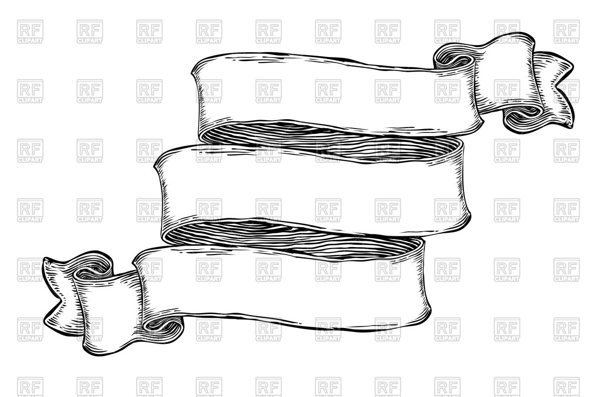 1200x800 Vintage Hand Drawn Ribbon Banner Vector Image Of Vintage Pashabo