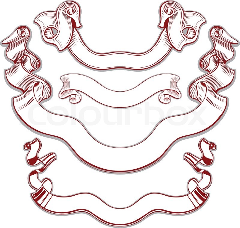 800x761 Calligraphic Elements, Set Of Vintage Stock Vector Colourbox