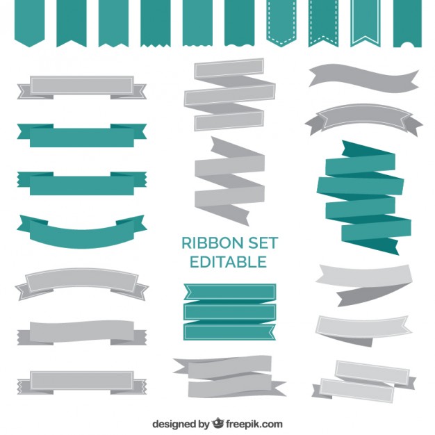 626x626 Retro Ribbons Collection Vector Free Download