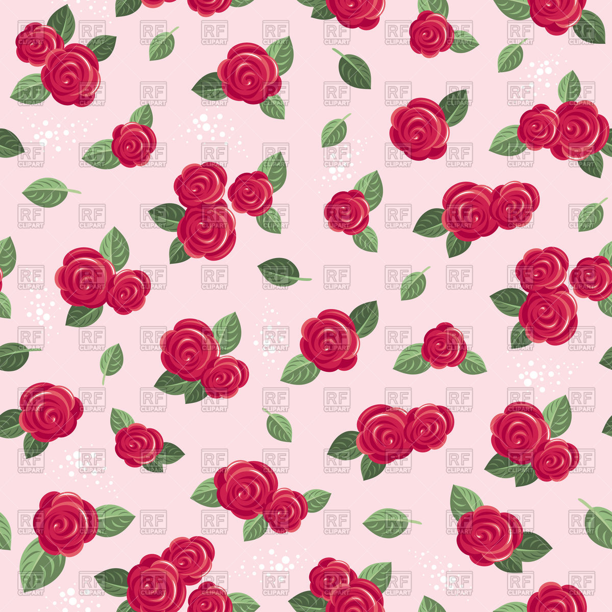 1200x1200 Seamless Floral Vintage Pattern With Roses Vector Image
