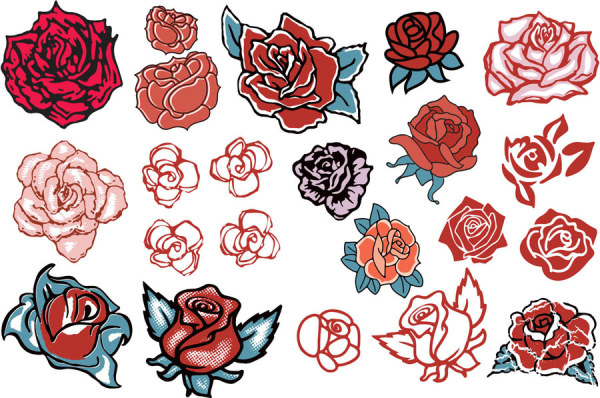 600x398 Vintage Rose Vectors Free Download