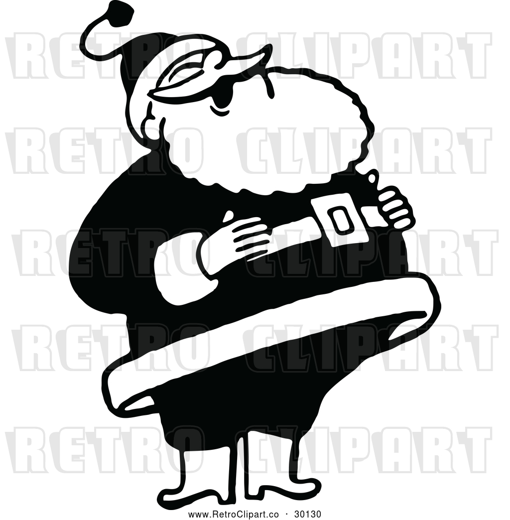 1024x1044 Vector Clip Art Of Retro Santa Claus Laughing