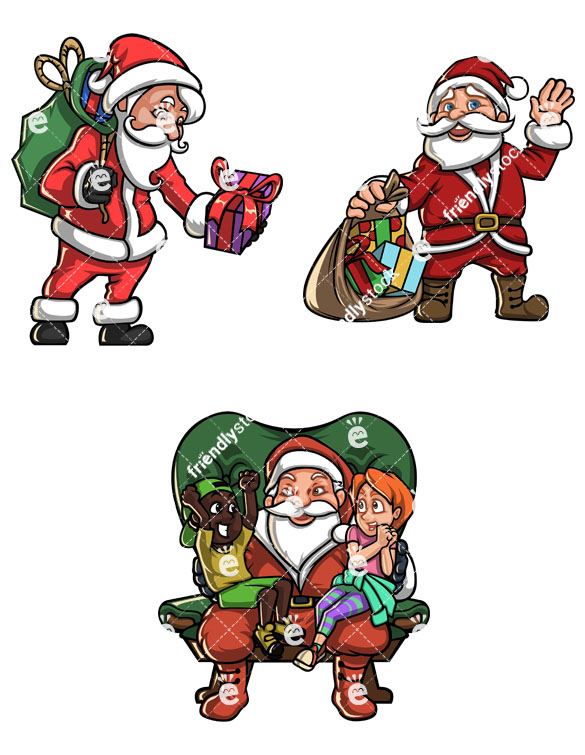 585x755 Vintage Santa Claus Collection