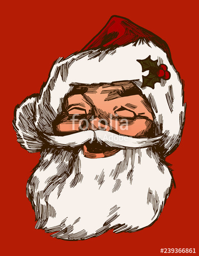 390x500 Vintage Santa Claus Face Smiling Stock Image And Royalty Free
