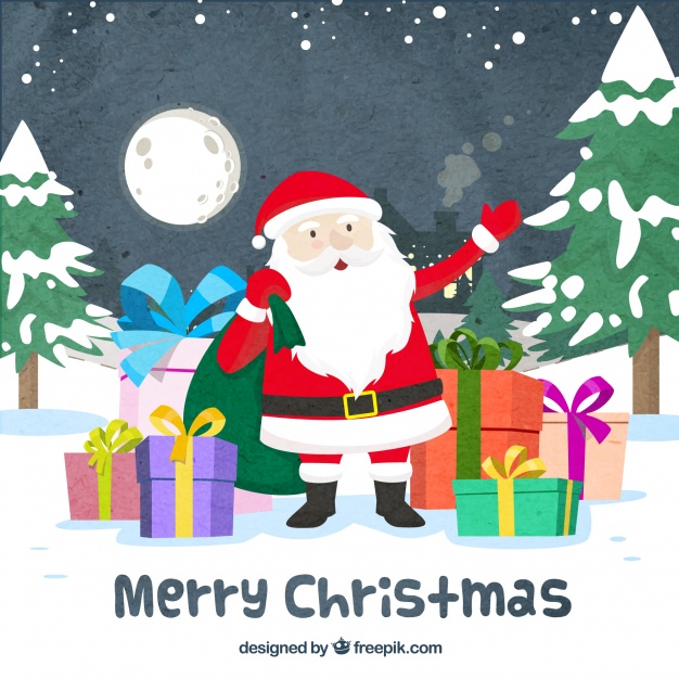 626x626 Vintage Santa Vector Free Download
