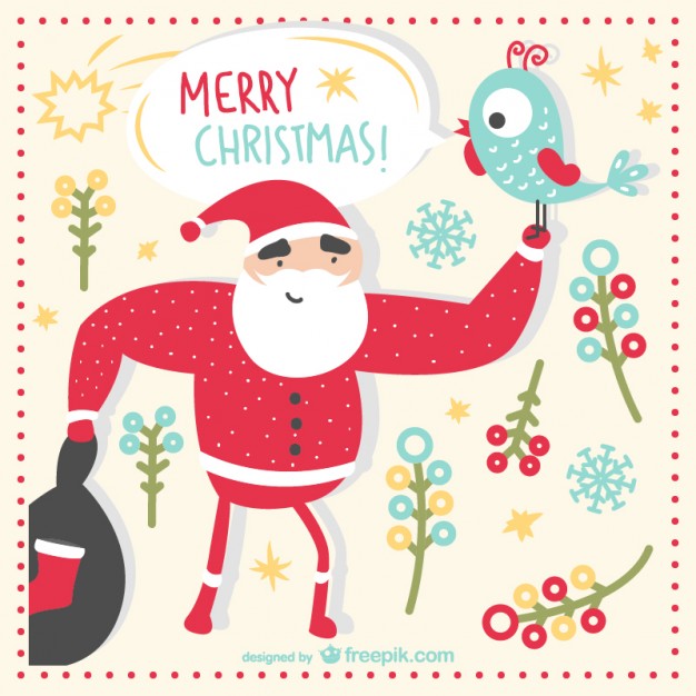 626x626 Vintage Santa Vector Vector Free Download
