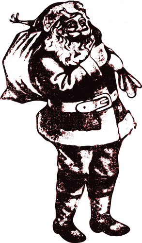 293x500 Vintage Vector Illustration Of Santa Claus