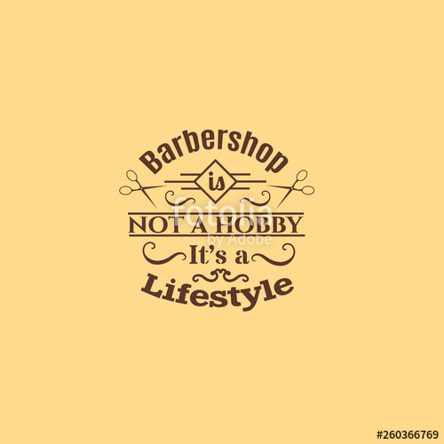 500x500 Quote Typographical Background About Barbershop With Illustration