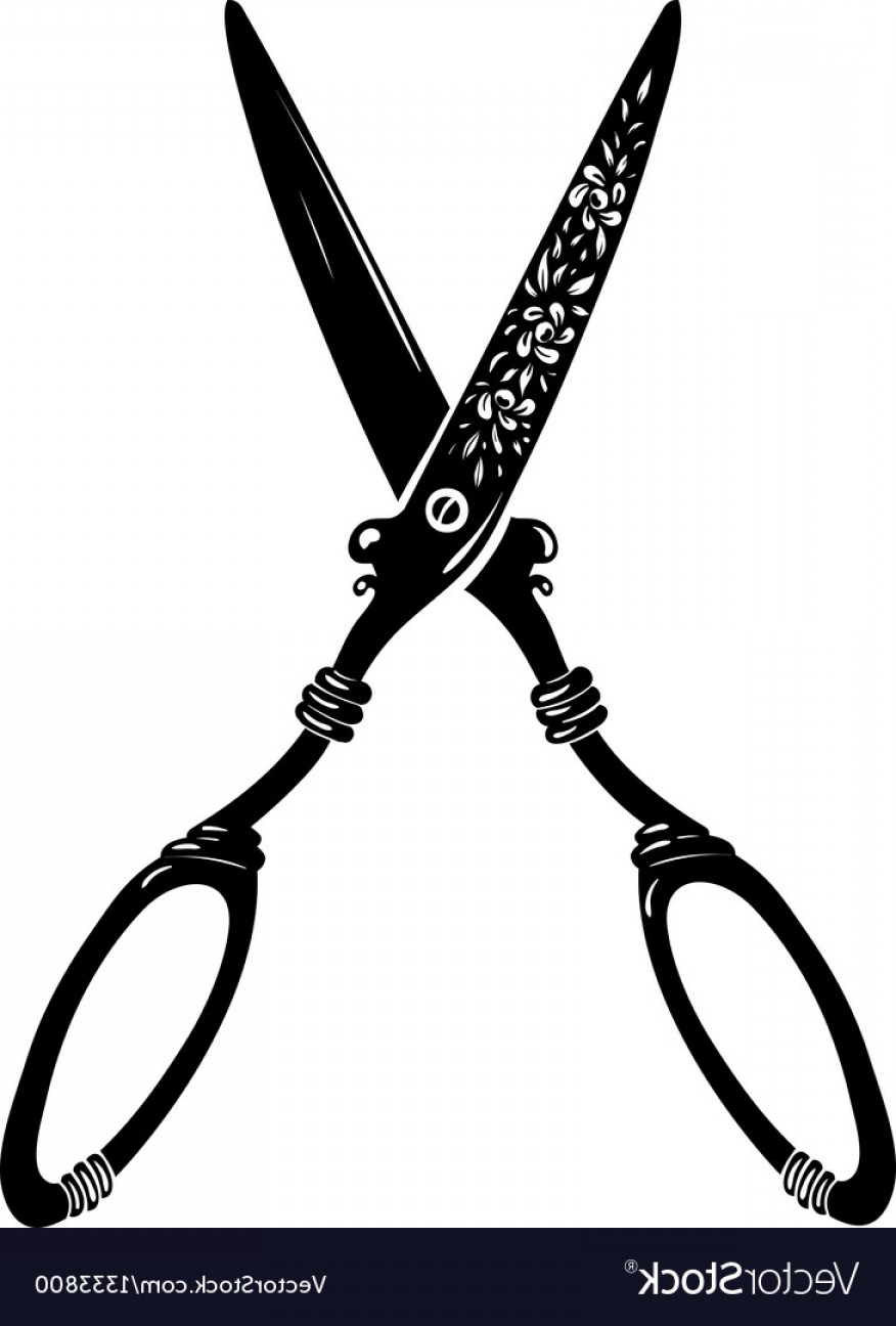 876x1296 Vintage Scissors Black Ink Vector Soidergi