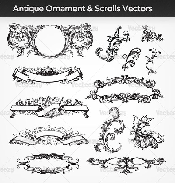 Vintage Scroll Vector at Vectorified.com | Collection of Vintage Scroll