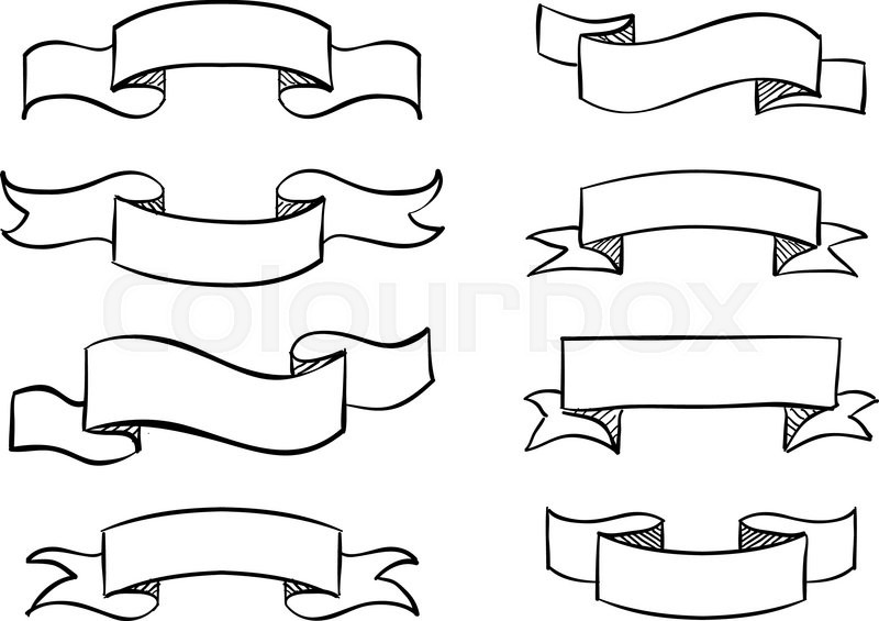 800x565 Hand Drawn Banner Scribble Vector Stock Vector Colourbox