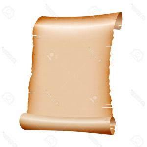 300x300 Old Torn Blank Paper Scroll Vector Clipart Cqrecords