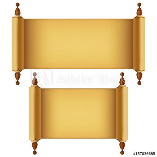 500x500 Vector Illustration Vintage Scroll Of Antique Paper Old