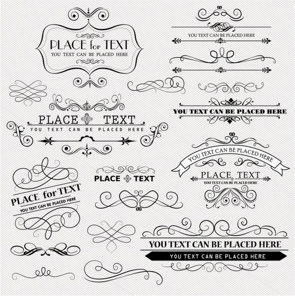 598x600 Vintage Frames And Scroll Design Element Free Vector In Adobe